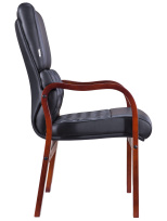 Стул офисный Everprof President Wood CF Экокожа Черный Стул офисный Everprof President Wood CF Экокожа Черный
