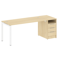 Metal System Quattro Р. ст. с тумбой на П-образном м/к 50БП.РС-СТП-1.4 Акация/Антрацит металл 2012*720*750 Metal System Quattro Р. ст. с тумбой на П-образном м/к 50БП.РС-СТП-1.4 Акация/Антрацит металл 2012*720*750