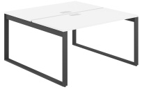 Стол-бенч с лючком Allegro / 1400×1638×750 / Профиль О-образный: 70×20 Антрацит / Столешница: Белый / AG.138.WH.L.72.AN Стол-бенч с лючком Allegro / 1400×1638×750 / Профиль О-образный: 70×20 Антрацит / Столешница: Белый / AG.138.WH.L.72.AN