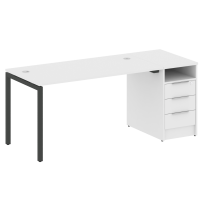 Metal System Quattro Р. ст. с тумбой на П-образном м/к 40БП.РС-СТП-1.3 Акация/Антрацит металл 1812*720*750 Metal System Quattro Р. ст. с тумбой на П-образном м/к 40БП.РС-СТП-1.3 Акация/Антрацит металл 1812*720*750