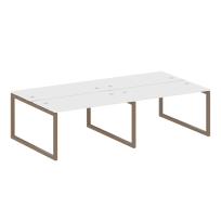 Metal System Quattro Р. ст. на 4 раб. места на О-образном м/к 50БО.СМ-4.3 Акация/Антрацит металл 2800*1475*750 Metal System Quattro Р. ст. на 4 раб. места на О-образном м/к 50БО.СМ-4.3 Акация/Антрацит металл 2800*1475*750