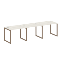 Metal System Quattro Р. ст. на 3 раб. места на О-образном м/к 40БО.СМ-3.1 Акация/Антрацит металл 3000*720*750 Metal System Quattro Р. ст. на 3 раб. места на О-образном м/к 40БО.СМ-3.1 Акация/Антрацит металл 3000*720*750