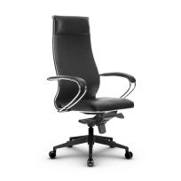 Кресло для руководителя Метта L 1m 42/K_17840_Кожа перфорированная NewLeather – Черный