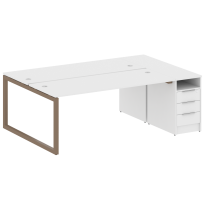 Metal System Quattro Р. ст. с тумбой на О-образном м/к 50БО.РС-СТП-2.5 Акация/Антрацит металл 2212*1475*750 Metal System Quattro Р. ст. с тумбой на О-образном м/к 50БО.РС-СТП-2.5 Акация/Антрацит металл 2212*1475*750