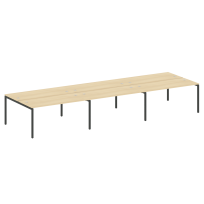 Metal System Quattro Р. ст. на 6 раб. места на П-образном м/к 40БП.СМ-6.4 Акация/Антрацит металл 4800*1475*750 Metal System Quattro Р. ст. на 6 раб. места на П-образном м/к 40БП.СМ-6.4 Акация/Антрацит металл 4800*1475*750
