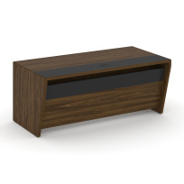 Corner Стол руководителя прямой без тумбы COR.SR-18 Орех лоренцо/Графит 1800×900×750