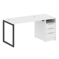 Metal System Quattro Р. ст. с тумбой на О-образном м/к 40БО.РС-СТП-1.2 Акация/Антрацит металл 1612*720*750 Metal System Quattro Р. ст. с тумбой на О-образном м/к 40БО.РС-СТП-1.2 Акация/Антрацит металл 1612*720*750