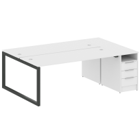 Metal System Quattro Р. ст. с тумбой на О-образном м/к 50БО.РС-СТП-2.5 Акация/Антрацит металл 2212*1475*750 Metal System Quattro Р. ст. с тумбой на О-образном м/к 50БО.РС-СТП-2.5 Акация/Антрацит металл 2212*1475*750