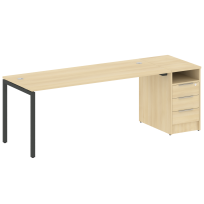 Metal System Quattro Р. ст. с тумбой на П-образном м/к 40БП.РС-СТП-1.5 Акация/Антрацит металл 2212*720*750 Metal System Quattro Р. ст. с тумбой на П-образном м/к 40БП.РС-СТП-1.5 Акация/Антрацит металл 2212*720*750