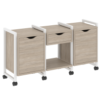 Loft Тумба на колесных опорах наборная. Вариант №7 VR.L-TN-7.K Тиквуд светлый/Капучино металл 1440×460×767 Loft Тумба на колесных опорах наборная. Вариант №7 VR.L-TN-7.K Тиквуд светлый/Капучино металл 1440×460×767