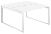 Стол-бенч с вырезом Allegro / 1400×1438×750 / Профиль О-образный: 70×20 Белый / Столешница: Белый / AG.135.WH.V.72.WH Стол-бенч с вырезом Allegro / 1400×1438×750 / Профиль О-образный: 70×20 Белый / Столешница: Белый / AG.135.WH.V.72.WH