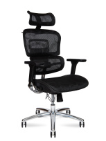 Кресло для руководителя NORDEN Kron aluminium black / черный пластик / черная сетка / алюминевая база Кресло для руководителя NORDEN Kron aluminium black / черный пластик / черная сетка / алюминевая база