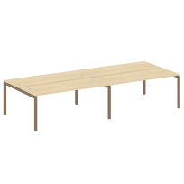 Metal System Quattro Р. ст. на 4 раб. места на П-образном м/к 50БП.СМ-4.5 Акация/Антрацит металл 3600*1475*750 Metal System Quattro Р. ст. на 4 раб. места на П-образном м/к 50БП.СМ-4.5 Акация/Антрацит металл 3600*1475*750