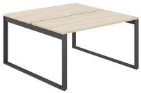 Стол-бенч с лючком Allegro / 1400×1438×750 / Профиль О-образный: 70×20 Антрацит / Столешница: Белый / AG.135.WH.L.72.AN Стол-бенч с лючком Allegro / 1400×1438×750 / Профиль О-образный: 70×20 Антрацит / Столешница: Белый / AG.135.WH.L.72.AN
