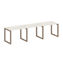 Metal System Quattro Р. ст. на 3 раб. места на О-образном м/к 50БО.СМ-3.1 Акация/Антрацит металл 3000*720*750 Metal System Quattro Р. ст. на 3 раб. места на О-образном м/к 50БО.СМ-3.1 Акация/Антрацит металл 3000*720*750