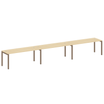 Metal System Quattro Р. ст. на 3 раб. места на П-образном м/к 50БП.СМ-3.5 Акация/Антрацит металл 5400*720*750 Metal System Quattro Р. ст. на 3 раб. места на П-образном м/к 50БП.СМ-3.5 Акация/Антрацит металл 5400*720*750