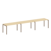 Metal System Quattro Р. ст. на 3 раб. места на П-образном м/к 40БП.СМ-3.3 Акация/Антрацит металл 4200*720*750 Metal System Quattro Р. ст. на 3 раб. места на П-образном м/к 40БП.СМ-3.3 Акация/Антрацит металл 4200*720*750
