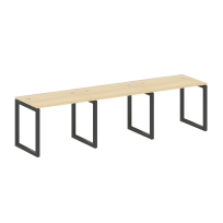 Metal System Quattro Р. ст. на 3 раб. места на О-образном м/к 50БО.СМ-3.1 Акация/Антрацит металл 3000*720*750 Metal System Quattro Р. ст. на 3 раб. места на О-образном м/к 50БО.СМ-3.1 Акация/Антрацит металл 3000*720*750
