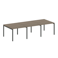 Metal System Quattro Перег. стол (3 столешницы) на П-оразном м/к 40БП.ПРГ-3.1 Акация/Антрацит металл 3000*1235*750 Metal System Quattro Перег. стол (3 столешницы) на П-оразном м/к 40БП.ПРГ-3.1 Акация/Антрацит металл 3000*1235*750
