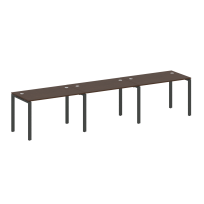 Metal System Р. ст. на 3 раб. места на П-образном м/к БП.СМ-3.2 Акация/Антрацит металл 3600*720*750