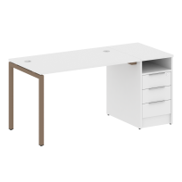 Metal System Quattro Р. ст. с тумбой на П-образном м/к 40БП.РС-СТП-1.2 Акация/Антрацит металл 1612*720*750 Metal System Quattro Р. ст. с тумбой на П-образном м/к 40БП.РС-СТП-1.2 Акация/Антрацит металл 1612*720*750