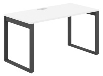 Стол офисный с лючком Allegro / 1600×600×750 / Профиль О-образный: 70×20 / Металлокаркас: Антрацит /Столешница: Акация равелло/ AG.103.AR.L.72.AN Стол офисный с лючком Allegro / 1600×600×750 / Профиль О-образный: 70×20 / Металлокаркас: Антрацит /Столешница: Акация равелло/ AG.103.AR.L.72.AN