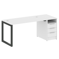Metal System Quattro Р. ст. с тумбой на О-образном м/к 50БО.РС-СТП-1.3 Акация/Антрацит металл 1812*720*750 Metal System Quattro Р. ст. с тумбой на О-образном м/к 50БО.РС-СТП-1.3 Акация/Антрацит металл 1812*720*750
