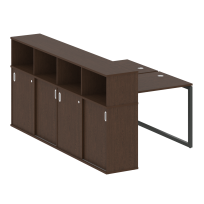 Metal System Quattro Р. ст. с шкафом-купе на О-образном м/к 40БО.РС-СШК-4.1 Т Акация/Антрацит металл 1410*2332*1098 Metal System Quattro Р. ст. с шкафом-купе на О-образном м/к 40БО.РС-СШК-4.1 Т Акация/Антрацит металл 1410*2332*1098