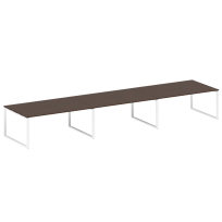 Metal System Перег. стол (3 столешницы) на О-оразном м/к БО.ПРГ-3.5 Акация/Антрацит металл 5400*1235*750
