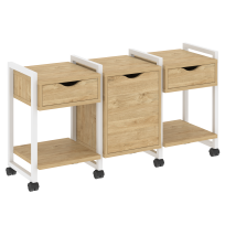 Loft Тумба на колесных опорах наборная. Вариант №6 VR.L-TN-6.K Тиквуд тёмный/Чёрный металл 1440×460×767 Loft Тумба на колесных опорах наборная. Вариант №6 VR.L-TN-6.K Тиквуд тёмный/Чёрный металл 1440×460×767