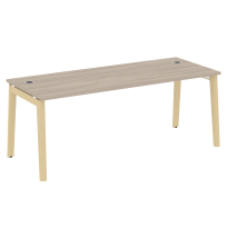 Onix Wood Direct Стол руководителя OW.SRR-6.8 Белый бриллиант/Дуб светлый/Белый металл 1980*800*750 Onix Wood Direct Стол руководителя OW.SRR-6.8 Белый бриллиант/Дуб светлый/Белый металл 1980*800*750