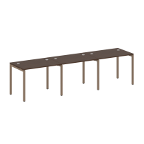 Metal System Quattro Р. ст. на 3 раб. места на П-образном м/к 40БП.СМ-3.1 Акация/Антрацит металл 3000*720*750 Metal System Quattro Р. ст. на 3 раб. места на П-образном м/к 40БП.СМ-3.1 Акация/Антрацит металл 3000*720*750