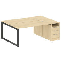 Metal System Quattro Р. ст. с тумбой на О-образном м/к 50БО.РС-СТП-2.4 Акация/Антрацит металл 2012*1475*750 Metal System Quattro Р. ст. с тумбой на О-образном м/к 50БО.РС-СТП-2.4 Акация/Антрацит металл 2012*1475*750