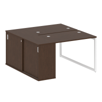 Metal System Quattro Р. ст. с шкафом-купе на О-образном м/к 40БО.РС-СШК-1.1 Т Акация/Антрацит металл 1410*1475*750