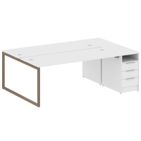 Metal System Quattro Р. ст. с тумбой на О-образном м/к 40БО.РС-СТП-2.5 Акация/Антрацит металл 2212*1475*750 Metal System Quattro Р. ст. с тумбой на О-образном м/к 40БО.РС-СТП-2.5 Акация/Антрацит металл 2212*1475*750