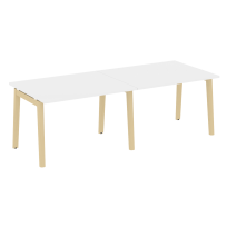 Onix Wood Стол переговорный (2 столешницы) OW.PRG-2.2 Белый бриллиант/Дуб светлый/Белый металл 2360*980*750 Onix Wood Стол переговорный (2 столешницы) OW.PRG-2.2 Белый бриллиант/Дуб светлый/Белый металл 2360*980*750