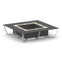 Стол для переговоров квадратный Steel Meet KM-PR.B.SP-16K / Тиквуд Светлый – Графит Глянец – Металл Серый / 3200×3200×750 Стол для переговоров квадратный Steel Meet KM-PR.B.SP-16K / Тиквуд Светлый – Графит Глянец – Металл Серый / 3200×3200×750