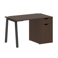 Home Office Стол офисный VR.SP-3-118.1.A Дуб Аттик/Металл Черный 1180×720×750