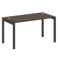 Metal System Quattro Стол офисный на П-образном м/к 50БП.СП-3 Вяз/Мокко металл 1400×720×750