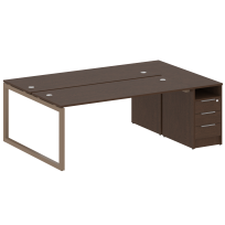 Metal System Quattro Р. ст. с тумбой на О-образном м/к 50БО.РС-СТП-2.5 Акация/Антрацит металл 2212*1475*750 Metal System Quattro Р. ст. с тумбой на О-образном м/к 50БО.РС-СТП-2.5 Акация/Антрацит металл 2212*1475*750