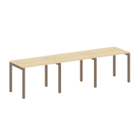 Metal System Quattro Р. ст. на 3 раб. места на П-образном м/к 50БП.СМ-3.1 Акация/Антрацит металл 3000*720*750 Metal System Quattro Р. ст. на 3 раб. места на П-образном м/к 50БП.СМ-3.1 Акация/Антрацит металл 3000*720*750