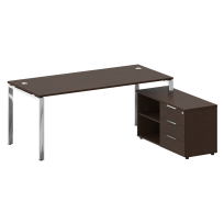 Metal System Direct Стол руководителя с тумбой левый БГ.СРТ-5.8 (L) Акация/Нерж. сталь 1900*1620*750 Metal System Direct Стол руководителя с тумбой левый БГ.СРТ-5.8 (L) Акация/Нерж. сталь 1900*1620*750