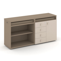 Estetica Набор №4. Тумба двойная+топ ES.NB.2T-4 Латте/Тиквуд тёмный 1500×410×750 Estetica Набор №4. Тумба двойная+топ ES.NB.2T-4 Латте/Тиквуд тёмный 1500×410×750