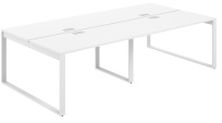 Стол-бенч с лючком Allegro / 2800×1238×750 / Профиль О-образный: 70×20 Белый / Столешница: Белый / AG.142.WH.L.72.WH Стол-бенч с лючком Allegro / 2800×1238×750 / Профиль О-образный: 70×20 Белый / Столешница: Белый / AG.142.WH.L.72.WH
