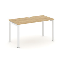 Стол офисный Style Project SN-5P.SP-002 / Дуб Табак – Металл Белый / 1180×600×750 Стол офисный Style Project SN-5P.SP-002 / Дуб Табак – Металл Белый / 1180×600×750