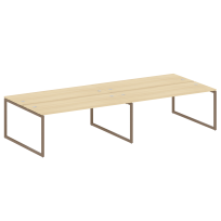 Metal System Quattro Р. ст. на 4 раб. места на О-образном м/к 40БО.СМ-4.5 Акация/Антрацит металл 3600*1475*750 Metal System Quattro Р. ст. на 4 раб. места на О-образном м/к 40БО.СМ-4.5 Акация/Антрацит металл 3600*1475*750
