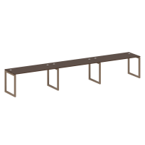 Metal System Quattro Р. ст. на 3 раб. места на О-образном м/к 50БО.СМ-3.4 Акация/Антрацит металл 4800*720*750 Metal System Quattro Р. ст. на 3 раб. места на О-образном м/к 50БО.СМ-3.4 Акация/Антрацит металл 4800*720*750