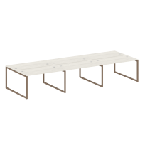 Metal System Quattro Р. ст. на 6 раб. места на О-образном м/к 40БО.СМ-6.3 Акация/Антрацит металл 4200*1475*750 Metal System Quattro Р. ст. на 6 раб. места на О-образном м/к 40БО.СМ-6.3 Акация/Антрацит металл 4200*1475*750
