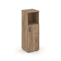 Шкаф для документов средний узкий правый с глухой дверью Style Project SN.STU.E-201(R) / Акация Лорка – Белый – Черные ручки / 400×400×1203 Шкаф для документов средний узкий правый с глухой дверью Style Project SN.STU.E-201(R) / Акация Лорка – Белый – Черные ручки / 400×400×1203