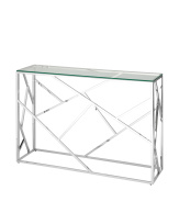Консоль АРТ ДЕКО 115×30 стекло smoke сталь тёмный хром Консоль АРТ ДЕКО 115×30 стекло smoke сталь тёмный хром